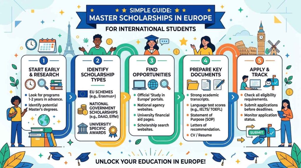 Master Scholarships in Europe 2026 for International Students